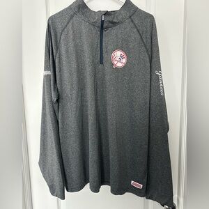 Stitches New York Yankees Gray 1/4 Zip-Up Jacket